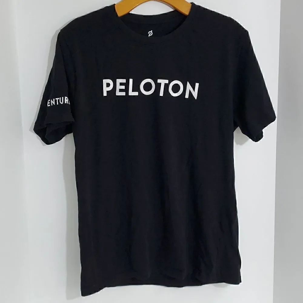 Peloton Black CENTURY 100 Rides Women's Cotton Tee Size M